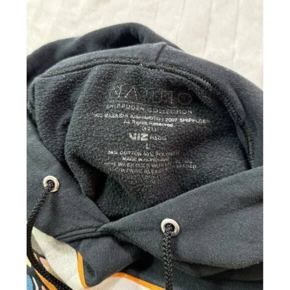 VTG 2002 Naruto Shippuden Pullover Hoodie Anime Graphic Sweatshirt Logo Men's L - Picture 13 of 14